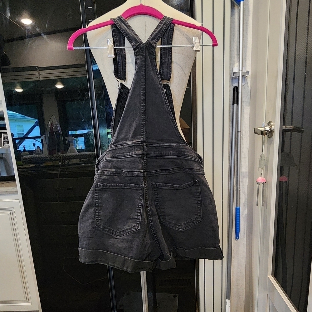 Hollister Women's Dark Denim Overalls - Picture 3 of 9